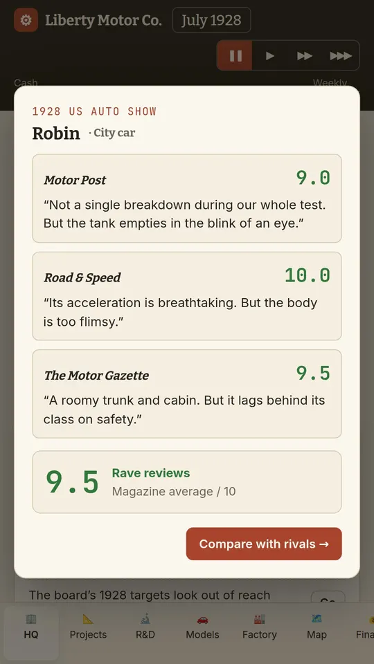Magazine reviews on launch day